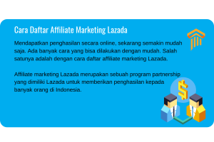 Cara Daftar Affiliate Marketing Lazada