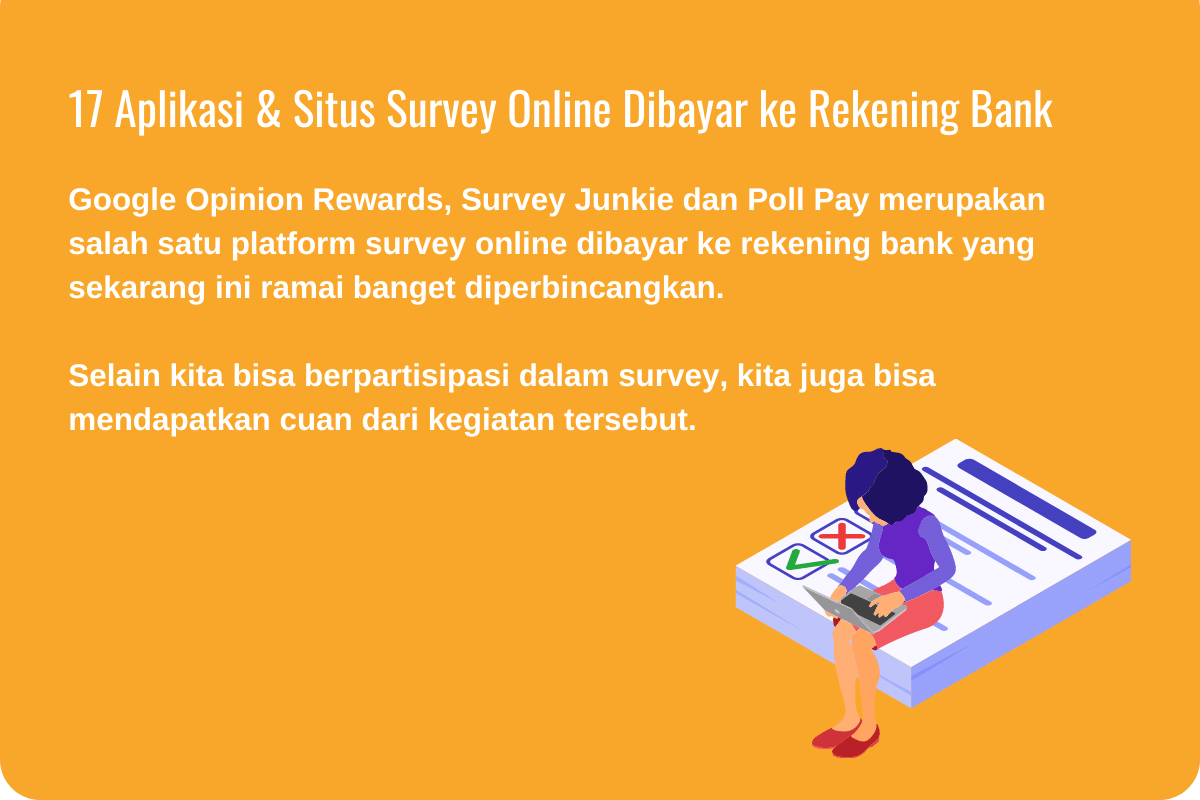 platform survey online dibayar ke rekening bank