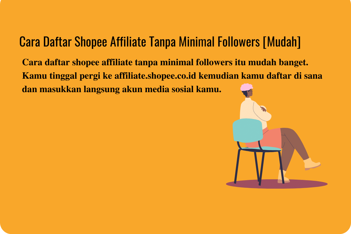 Cara daftar shopee affiliate tanpa minimal followers