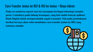 Cara Transfer Jenius ke BSI & BSI ke Jenius