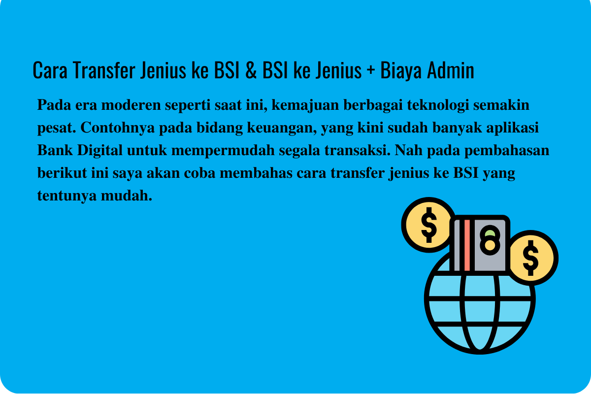 Cara Transfer Jenius ke BSI & BSI ke Jenius + Biaya Admin