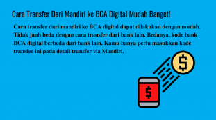 Cara transfer dari mandiri ke BCA digital