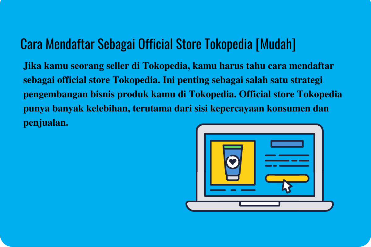 cara mendaftar sebagai official store Tokopedia