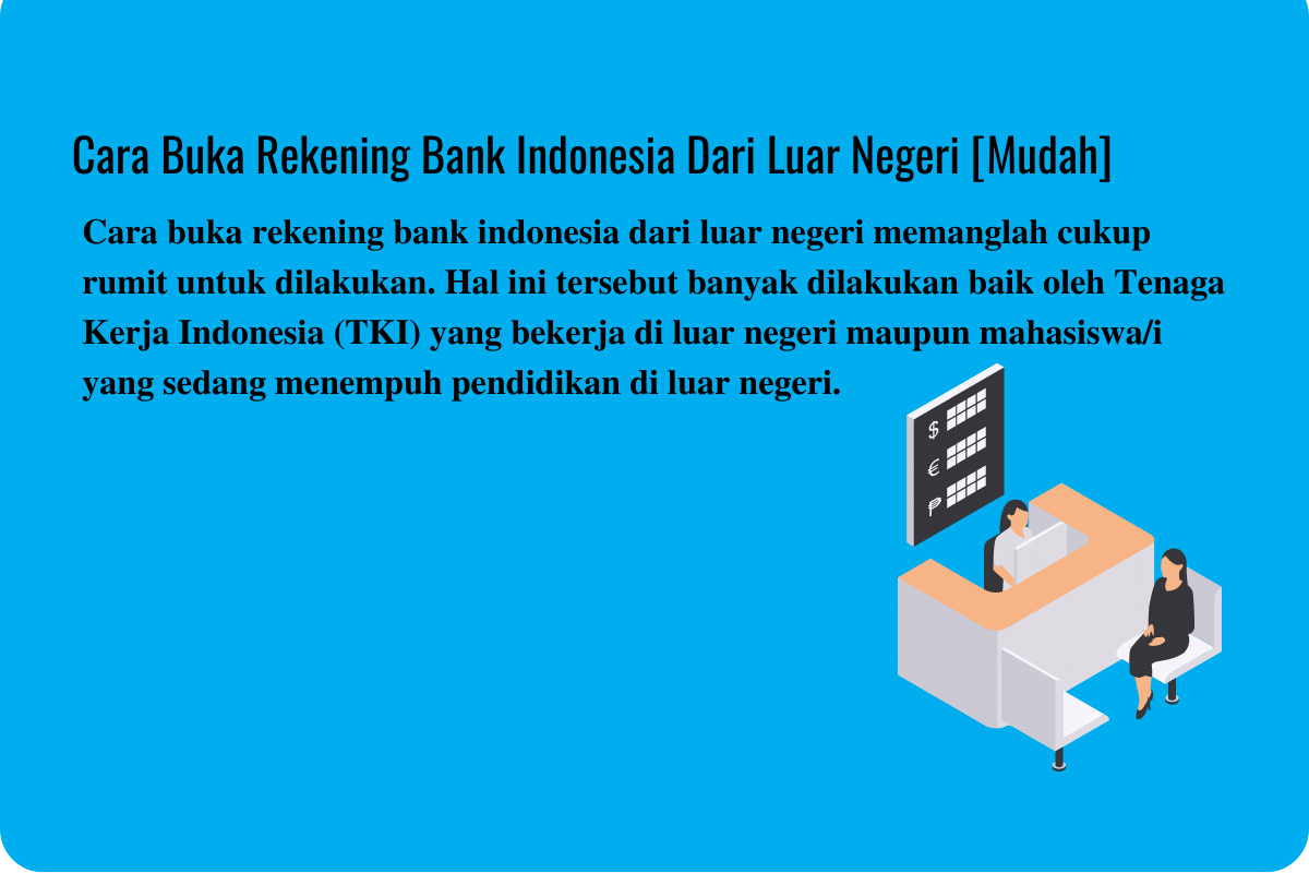 Cara buka rekening bank indonesia dari luar negeri